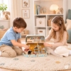 Slika Drveni Pet Shop u prijenosnom koferu, set od 23 dodataka Ecotoys 