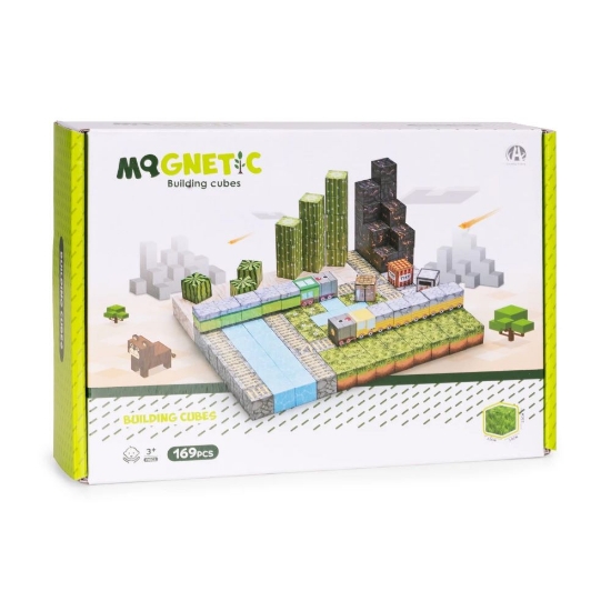 Slika Magnetni set građevinske kocke Vlak - 169 dijelova