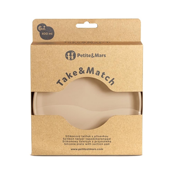 Slika Silikonski tanjur s vakuumom 6 m+ Take&amp;Match, Sweet Pea PETITE&amp;MARS 