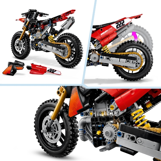 Slika 42238 Motocikl Ducati Desmo450 MX Factory LEGO® TECHNIC™ 