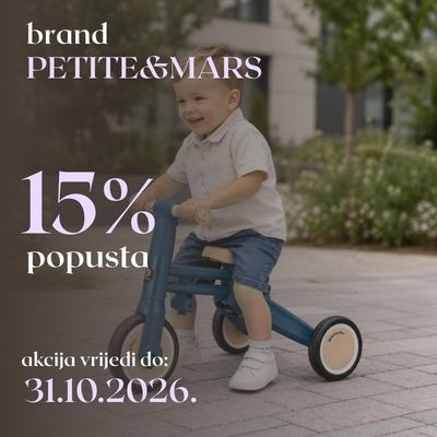 do 15% popusta na brand PETITE&MARS