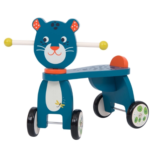 Slika Drvena guralica pantera Zimba Dans la Jungle Moulin Roty 