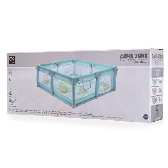 Slika Dječja igraonica/vrtić 150x200 cm s podlogom i dodacima, siva  GameZone Moni