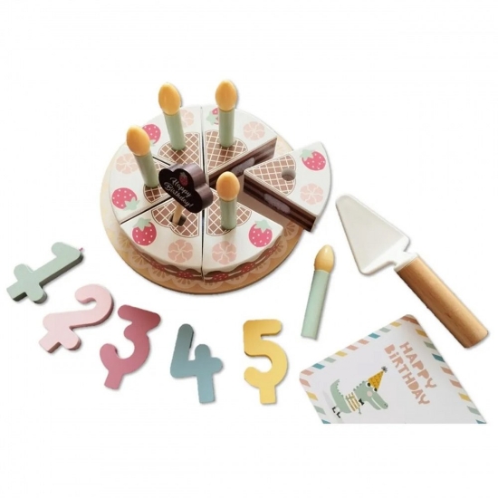 Slika Drvena rođendanska torta TH544B Birthday Cake Tooky Toy 