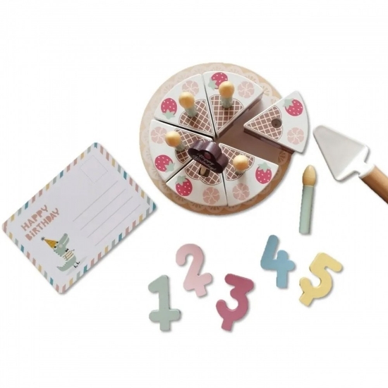 Slika Drvena rođendanska torta TH544B Birthday Cake Tooky Toy 