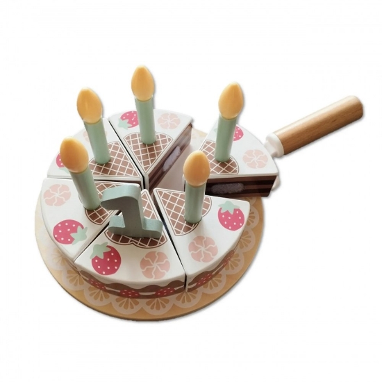 Slika Drvena rođendanska torta TH544B Birthday Cake Tooky Toy 