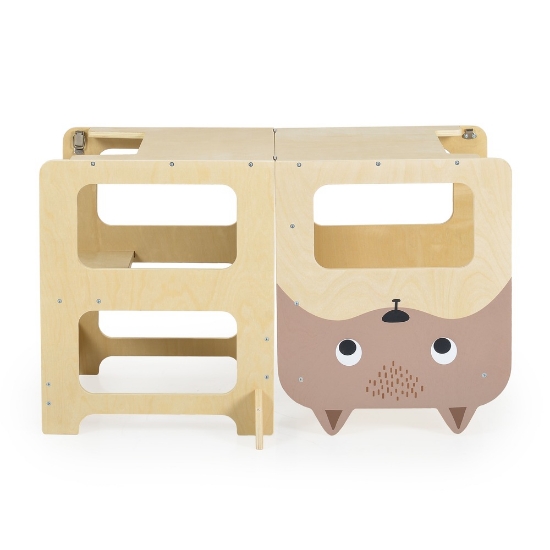 Slika Montessori drveni toranj za učenje 3u1 24446 Moni Toys 