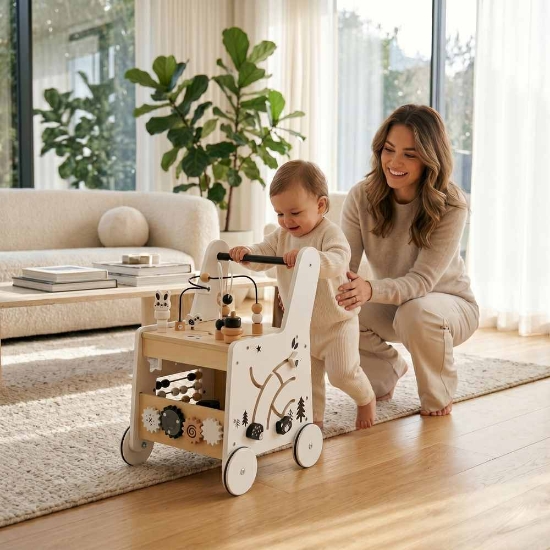 Slika Todi drvena guralica 12m + W16E248 Moni Toys 