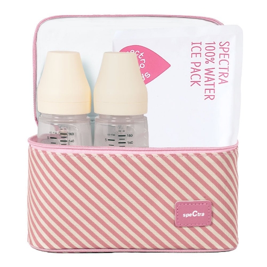 Slika Torba s rashladnim uloškom i bočicama Pink Cooler Spectra 