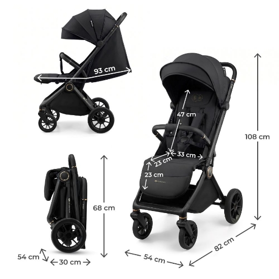Slika Sportska kolica Dave, Black Kinderkraft 